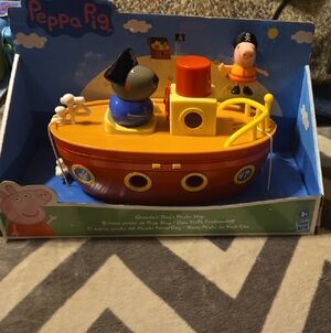 Peppa Pig Pirate Ship Playset with Red, Yellow & Blue Accents
